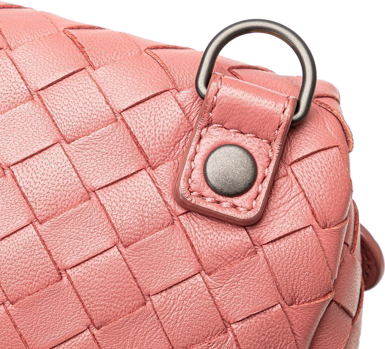 Bottega Veneta Mini Nappa Intrecciato Expandable Chain Crossbody Roze
