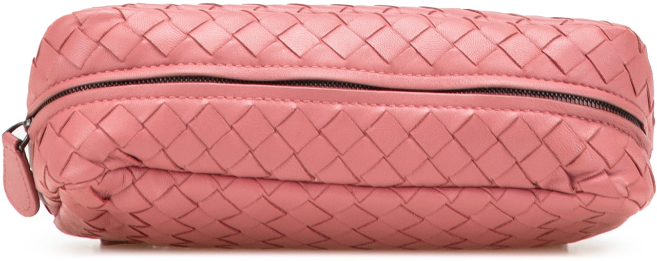 Bottega Veneta Mini Nappa Intrecciato Expandable Chain Crossbody Roze
