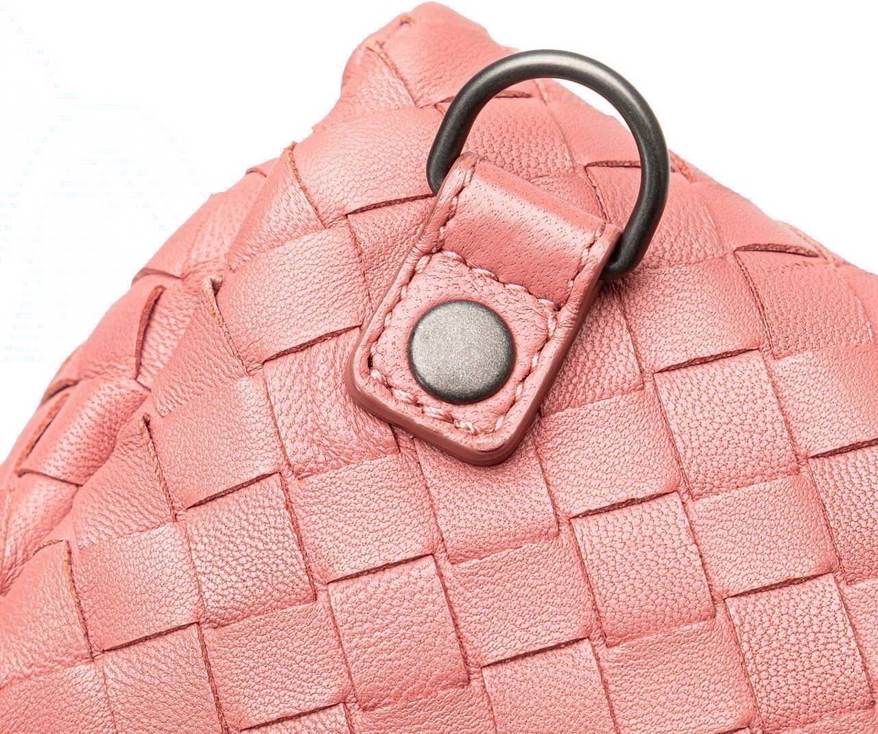 Bottega Veneta Mini Nappa Intrecciato Expandable Chain Crossbody Roze