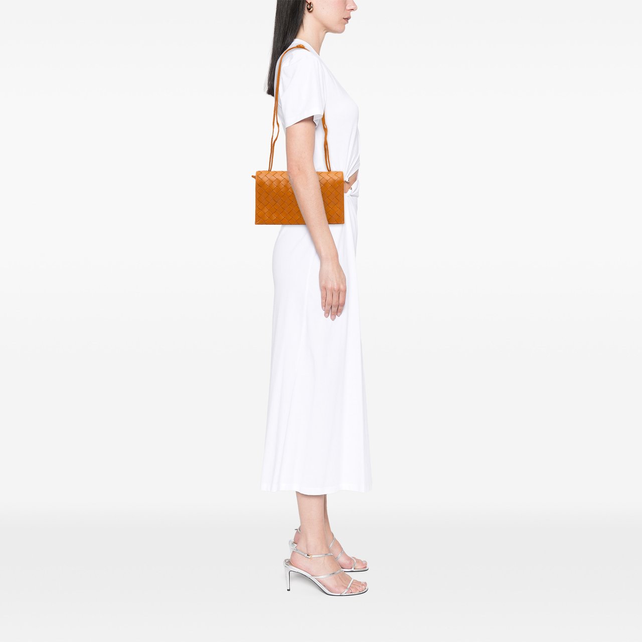 Bottega Veneta Nappa Intrecciato Trio Pouch On Strap Bruin