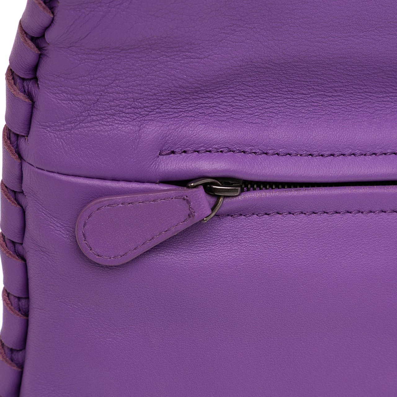 Bottega Veneta Nappa Intrecciato Turn Lock Clutch Paars