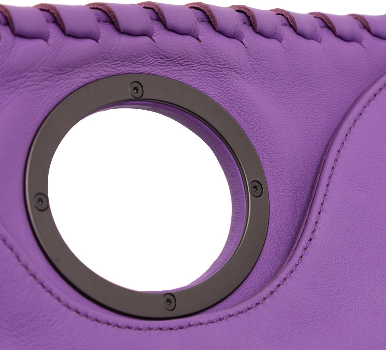 Bottega Veneta Nappa Intrecciato Turn Lock Clutch Paars