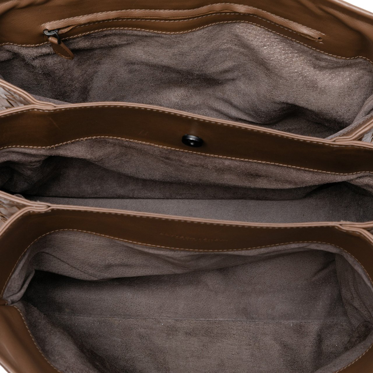 Bottega Veneta Medium Nappa Intrecciato Roma Tote Bruin