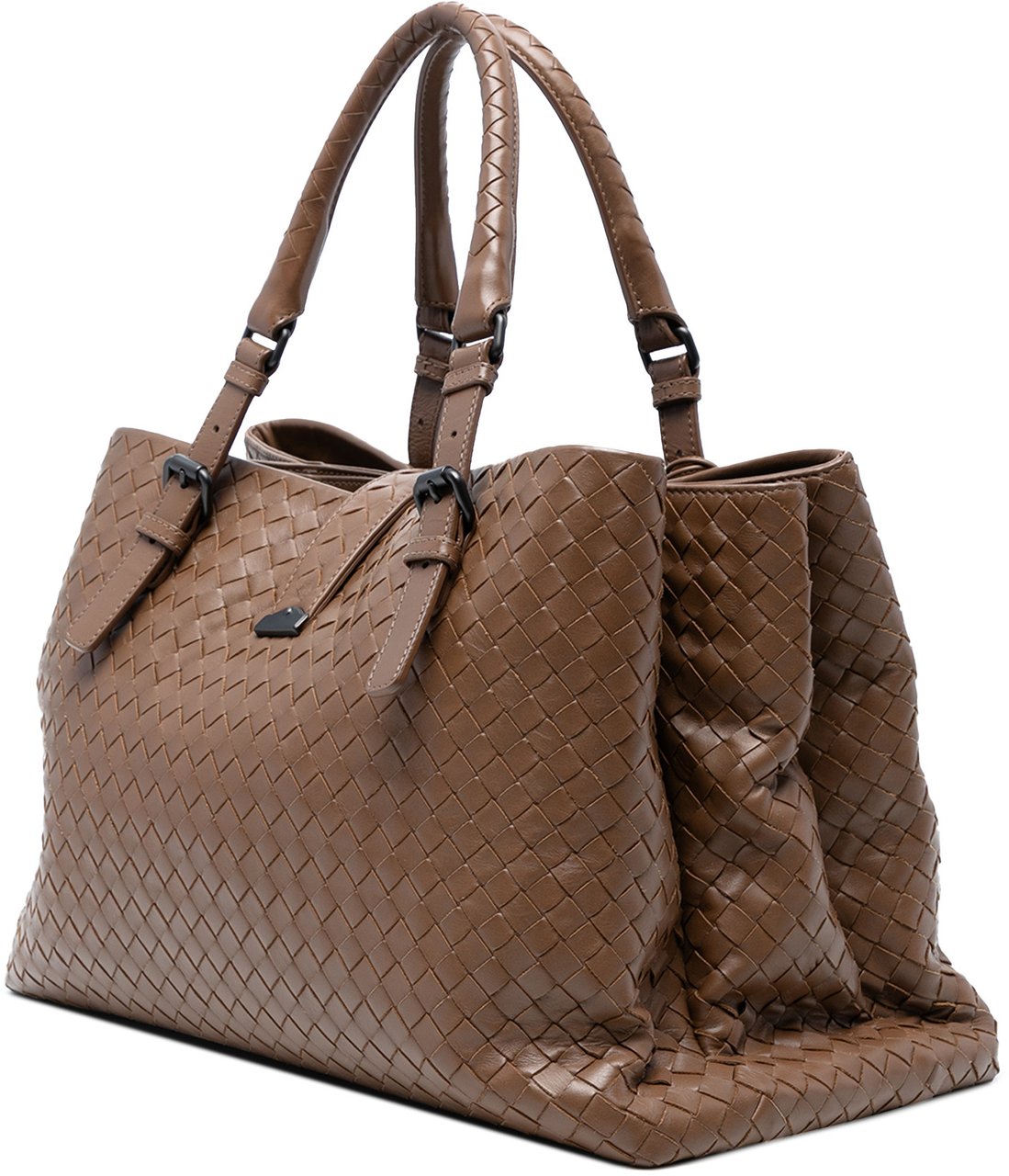Bottega Veneta Medium Nappa Intrecciato Roma Tote Bruin
