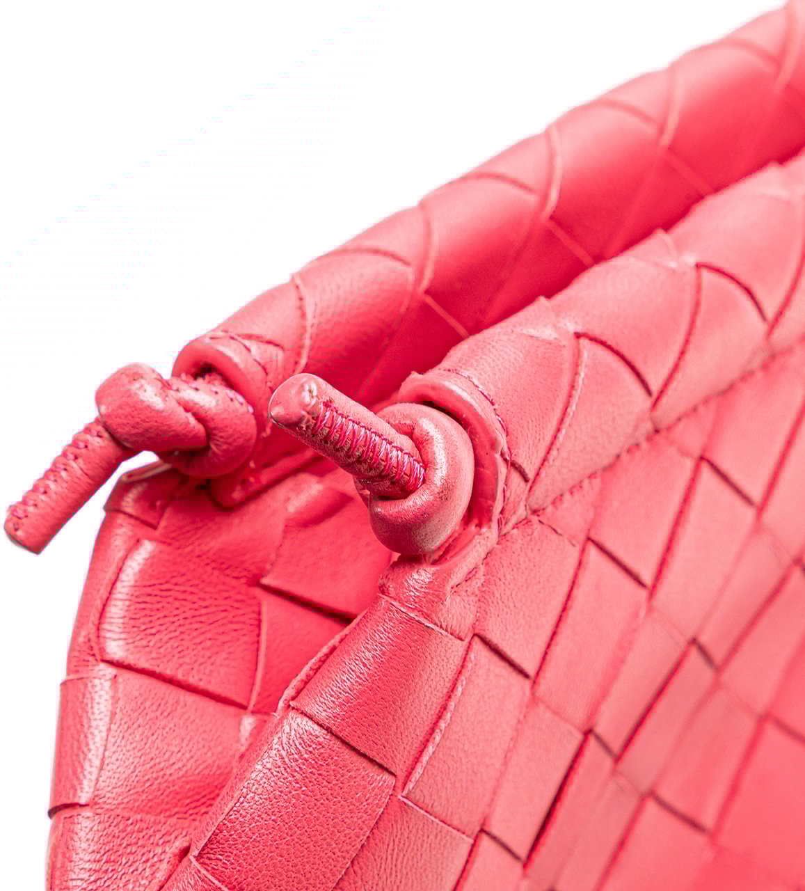 Bottega Veneta Mini Nappa Intrecciato The Knot Crossbody Roze