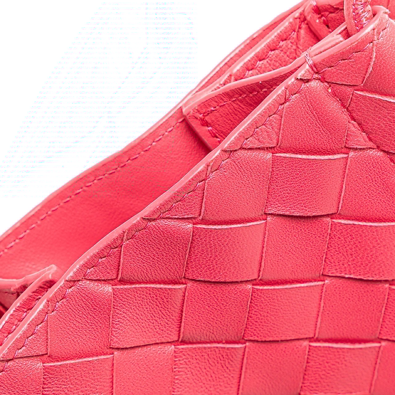 Bottega Veneta Mini Nappa Intrecciato The Knot Crossbody Roze