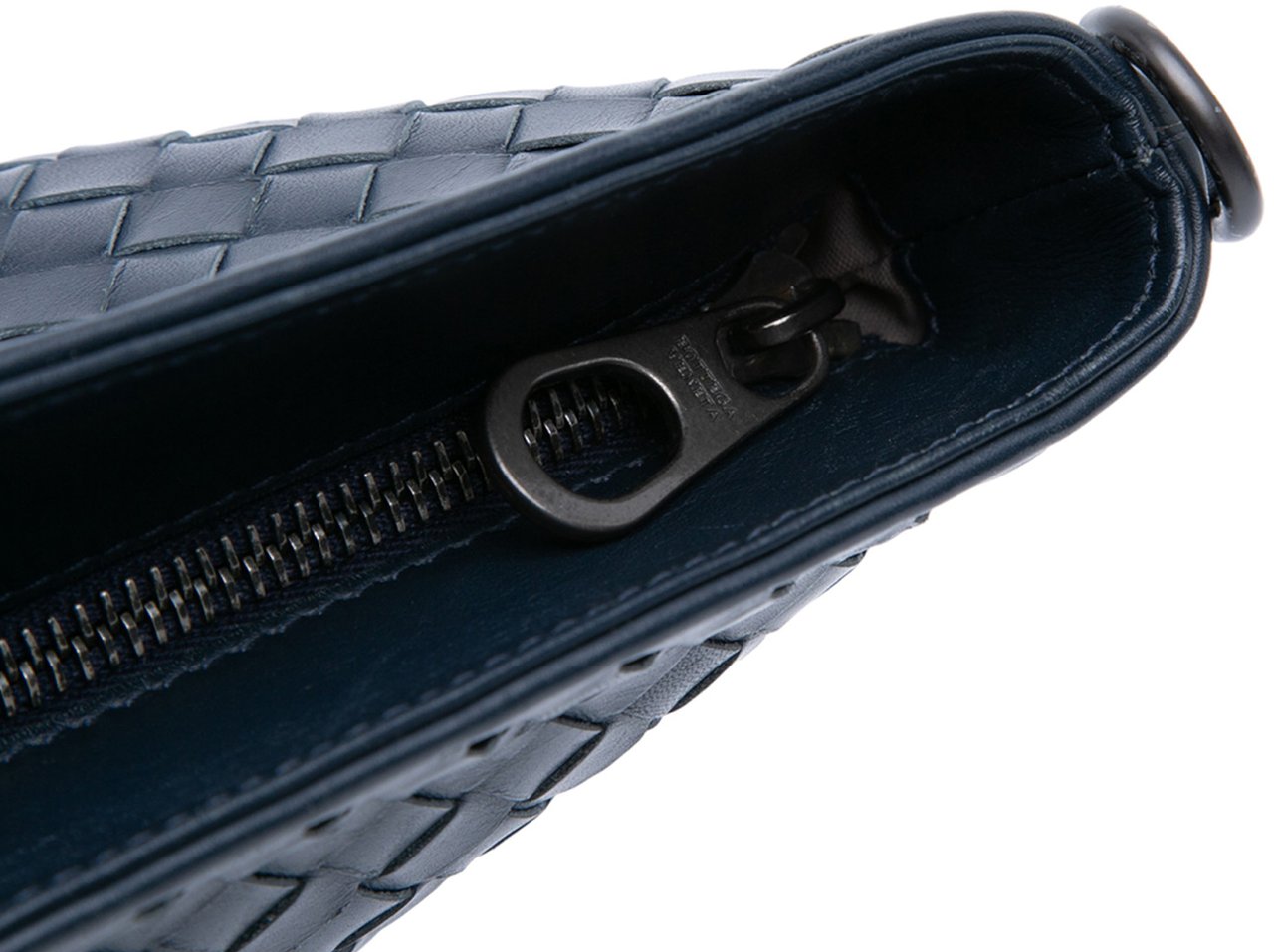 Bottega Veneta Nappa Intrecciato VN Crossbody Blauw