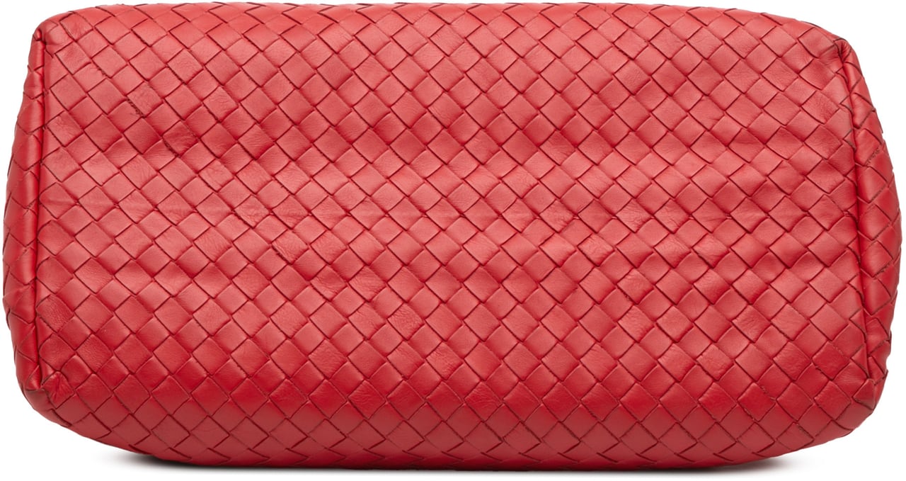 Bottega Veneta Small Nappa Intrecciato Roma Satchel Rood