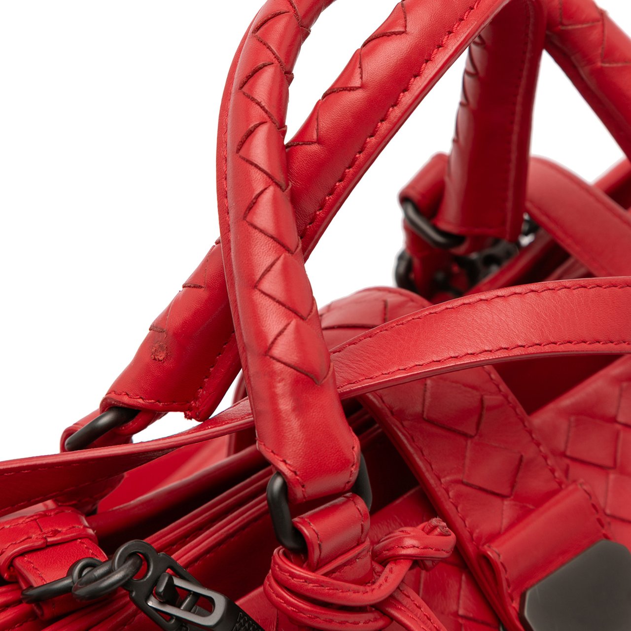 Bottega Veneta Small Nappa Intrecciato Roma Satchel Rood