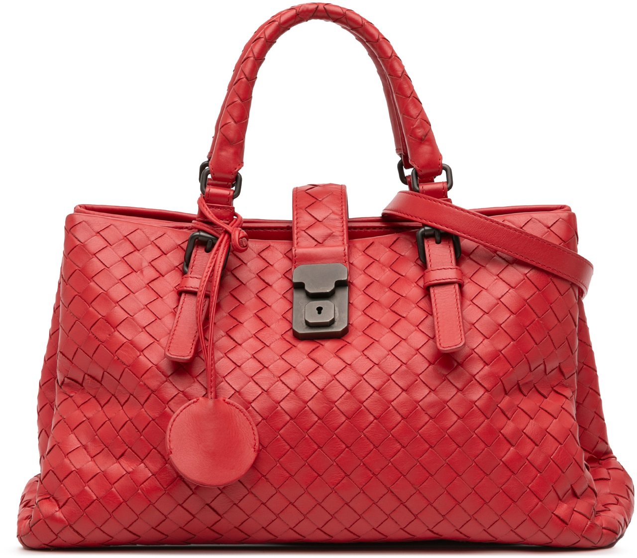 Bottega Veneta Small Nappa Intrecciato Roma Satchel Rood
