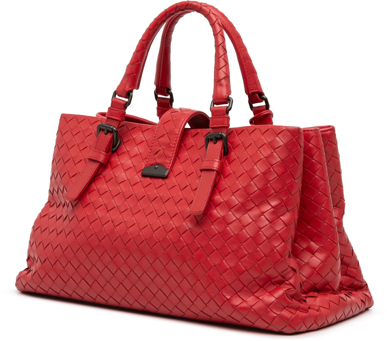 Bottega Veneta Small Nappa Intrecciato Roma Satchel Rood