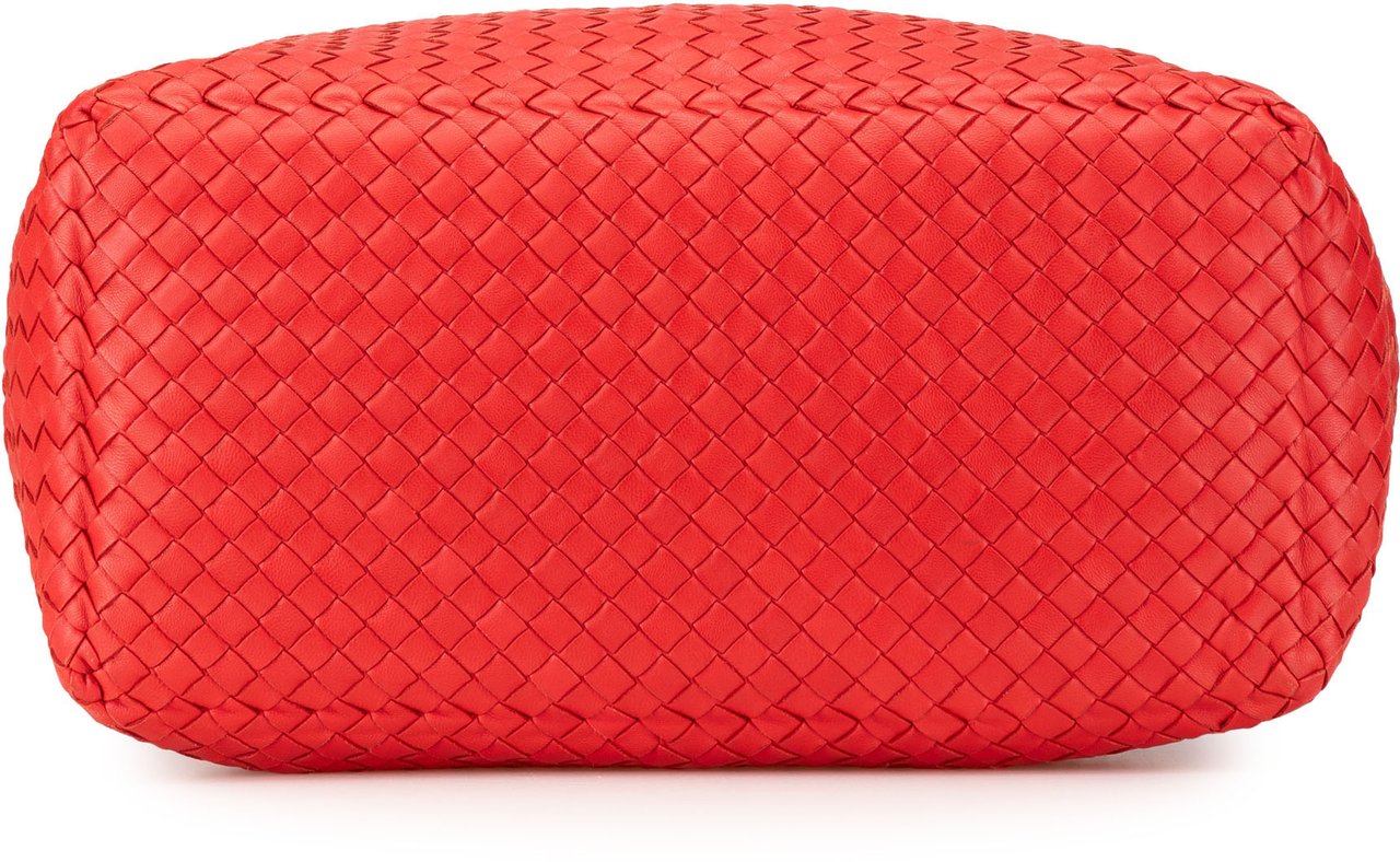 Bottega Veneta Nappa Intrecciato Brick Tote Rood