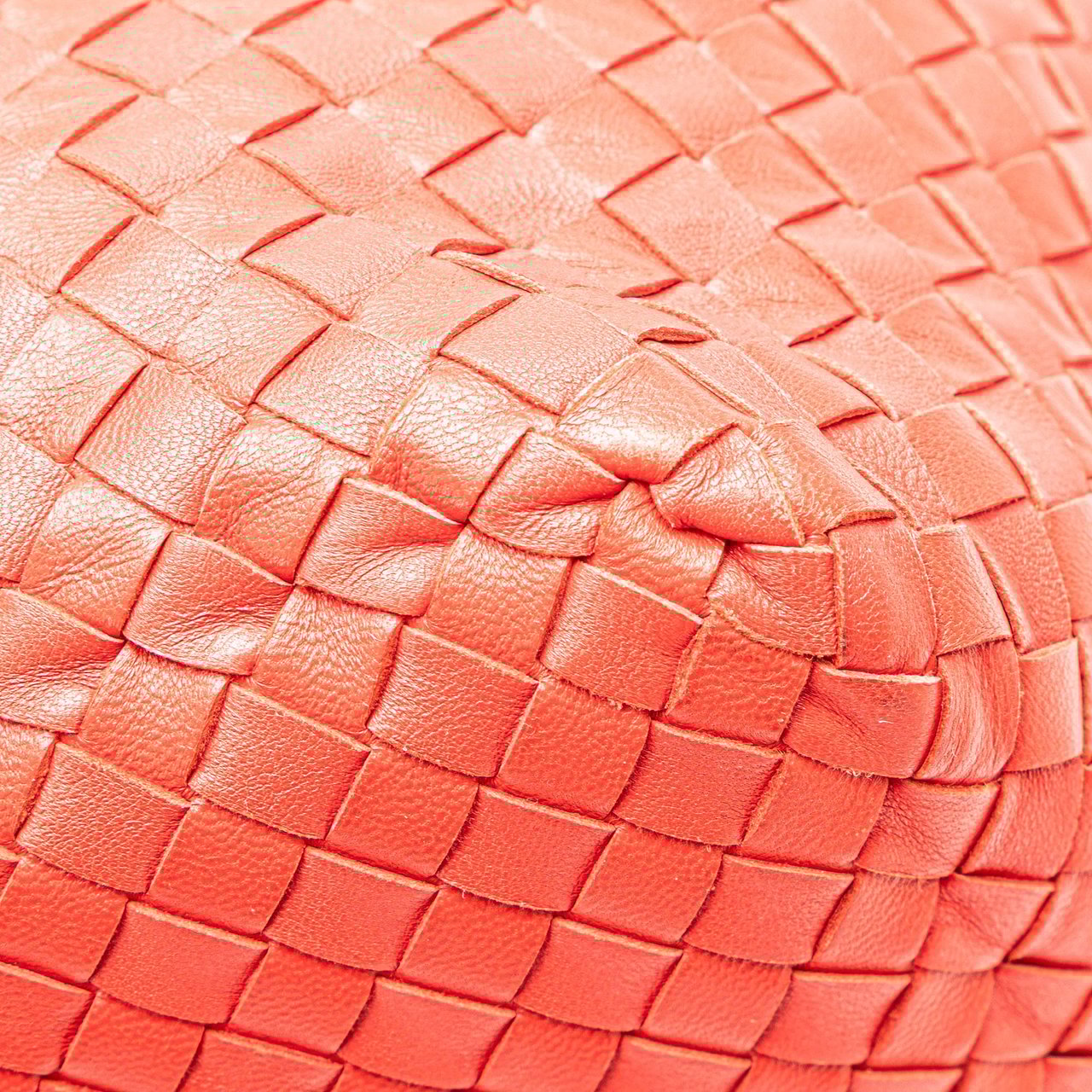 Bottega Veneta Nappa Intrecciato Brick Tote Rood