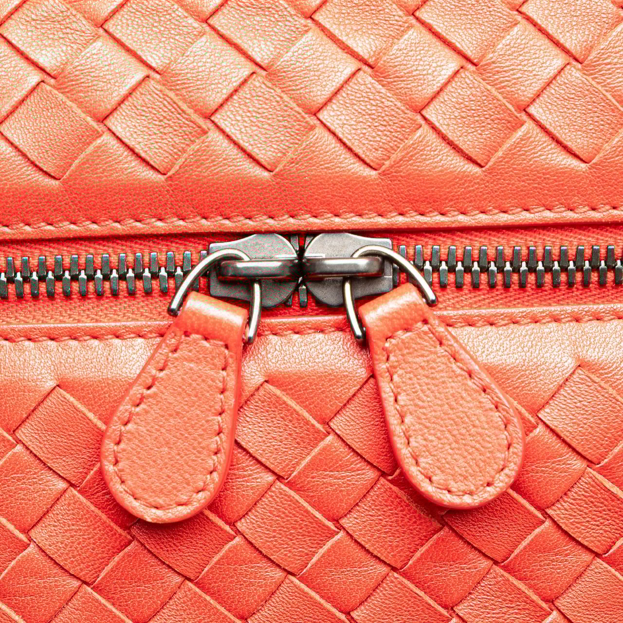 Bottega Veneta Nappa Intrecciato Brick Tote Rood