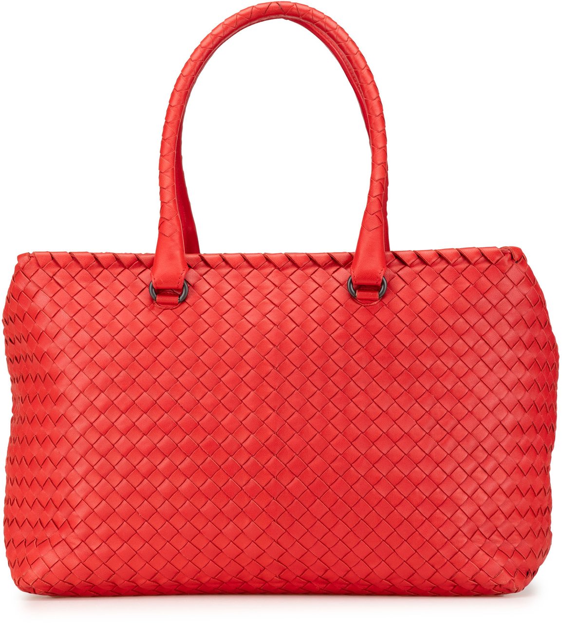 Bottega Veneta Nappa Intrecciato Brick Tote Rood
