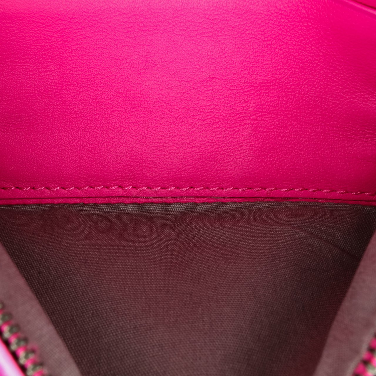 Bottega Veneta Small Calfskin Intrecciomirage Embossed Butterfly Chain Crossbody Roze