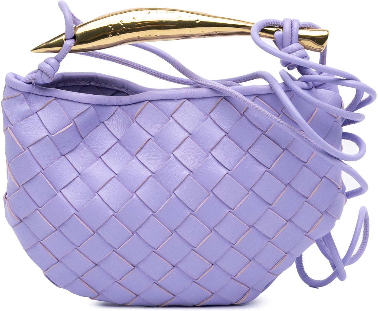 Bottega Veneta Baby Lambskin Intrecciato Sardine Bag Paars