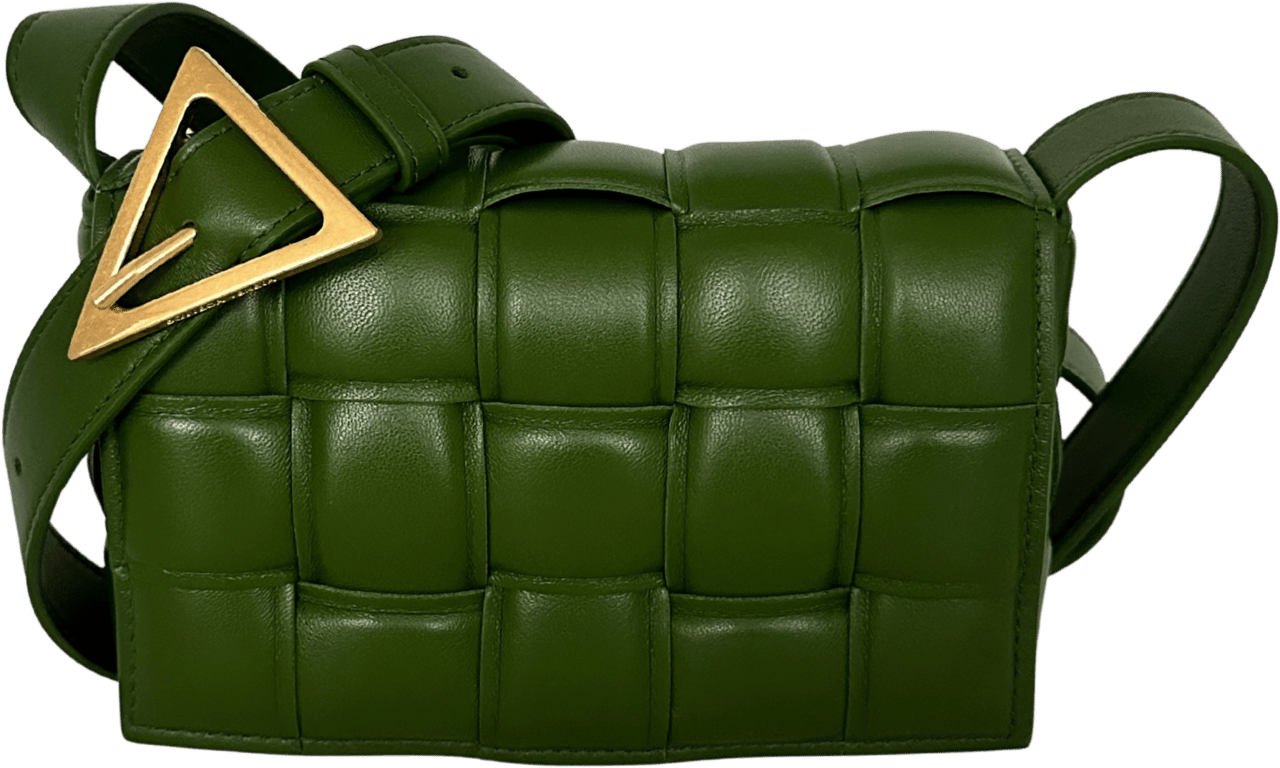 Bottega Veneta Bottega Veneta Padded Cassette Small Avocado / ungetragen Groen