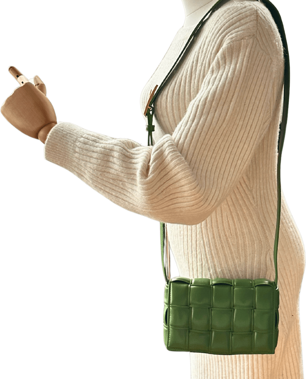 Bottega Veneta Bottega Veneta Padded Cassette Small Avocado / ungetragen Groen
