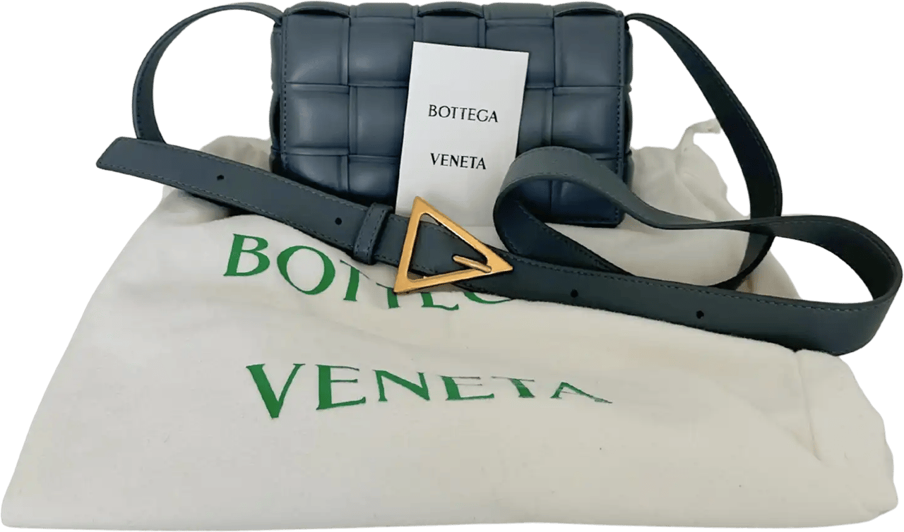 Bottega Veneta Bottega Veneta Padded Cassette Small Thunder/ ungetragen Grijs