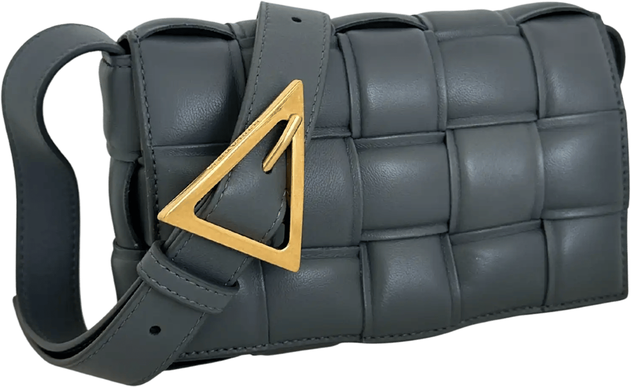 Bottega Veneta Bottega Veneta Padded Cassette Small Thunder/ ungetragen Grijs