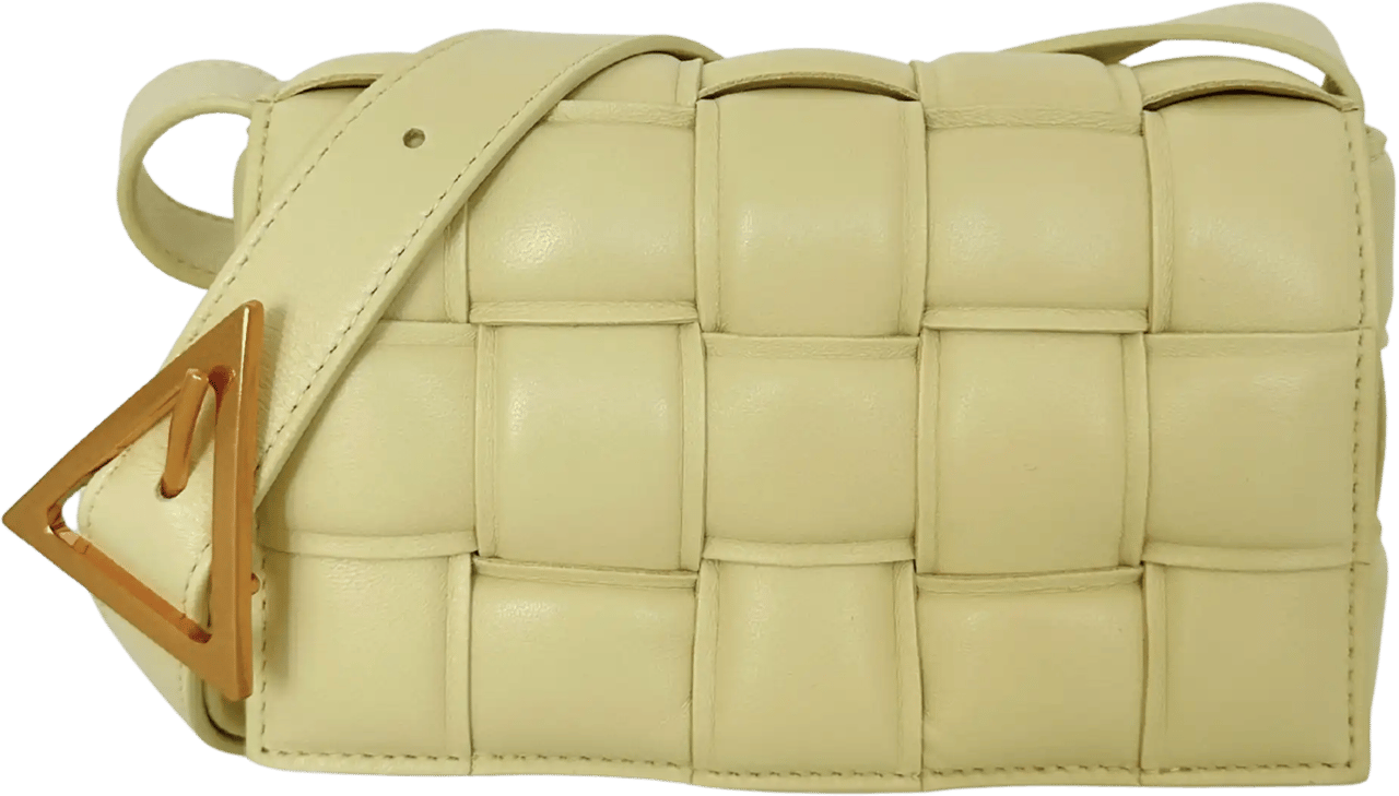 Bottega Veneta Bottega Veneta Padded Cassette Small Ice Cream / ungetragen Geel