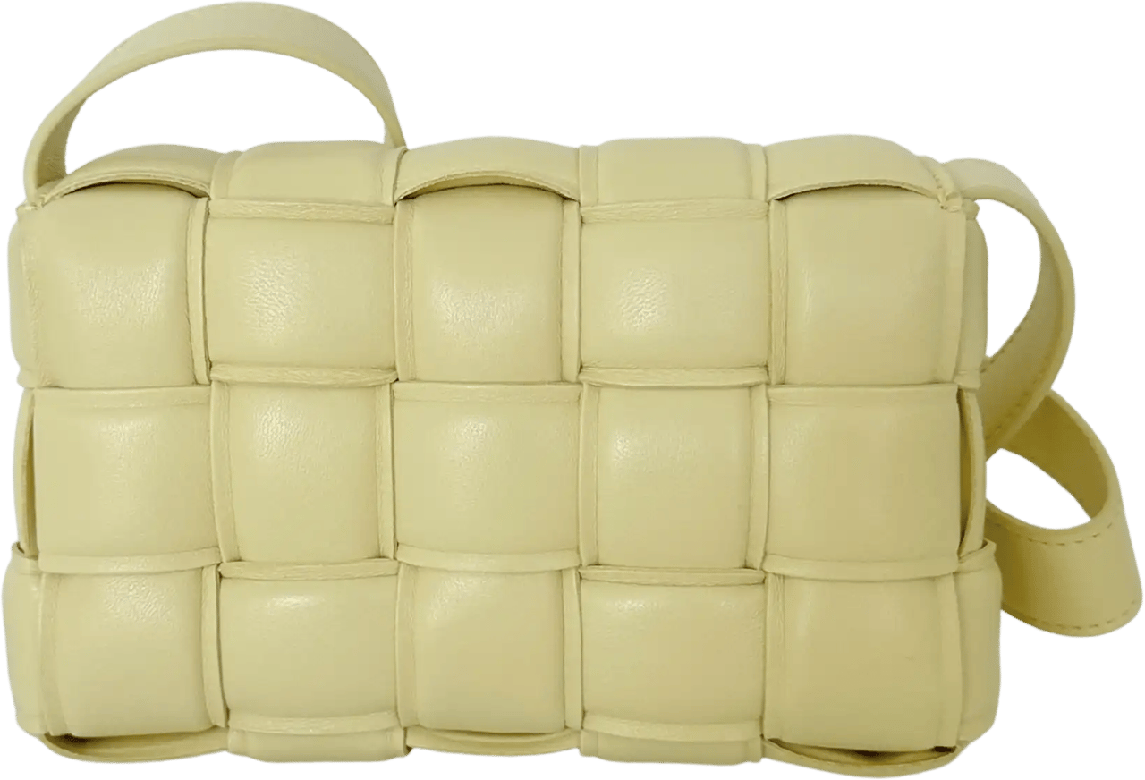 Bottega Veneta Bottega Veneta Padded Cassette Small Ice Cream / ungetragen Geel