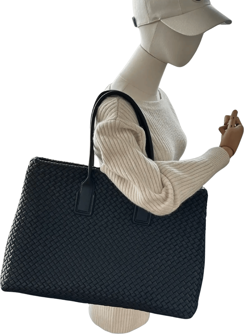Bottega Veneta Bottega Veneta Intrecciato XXL Shopper mit Pochette / neuwertig Zwart