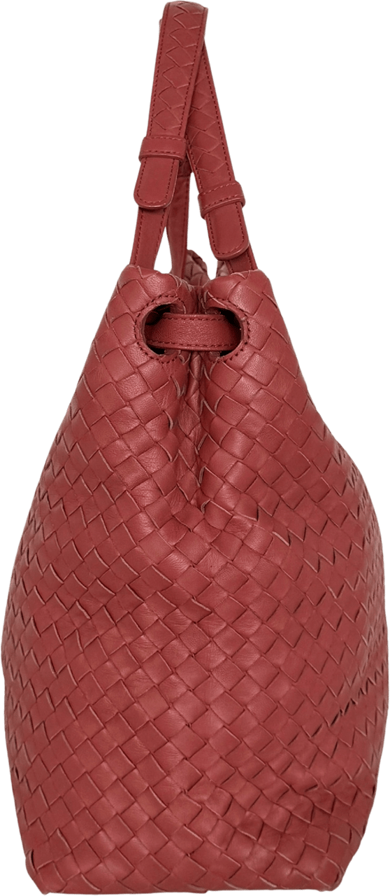 Bottega Veneta Bottega Veneta Garda Tote Bag Intrecciato Leder Rostrot / gut Rood