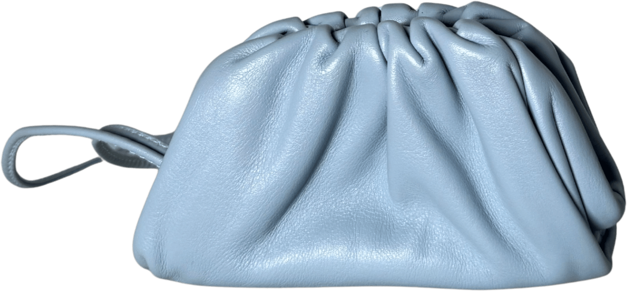 Bottega Veneta Bottega Veneta Micro Pouch Clutch Hellblau / neuwertig Blauw