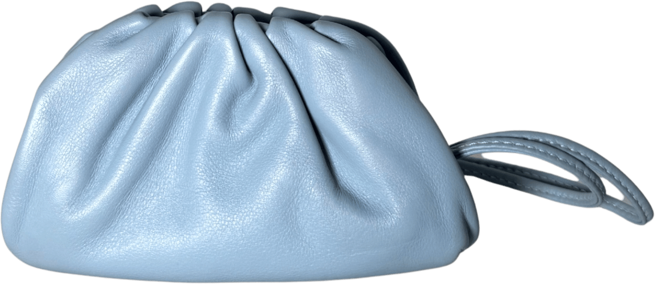 Bottega Veneta Bottega Veneta Micro Pouch Clutch Hellblau / neuwertig Blauw