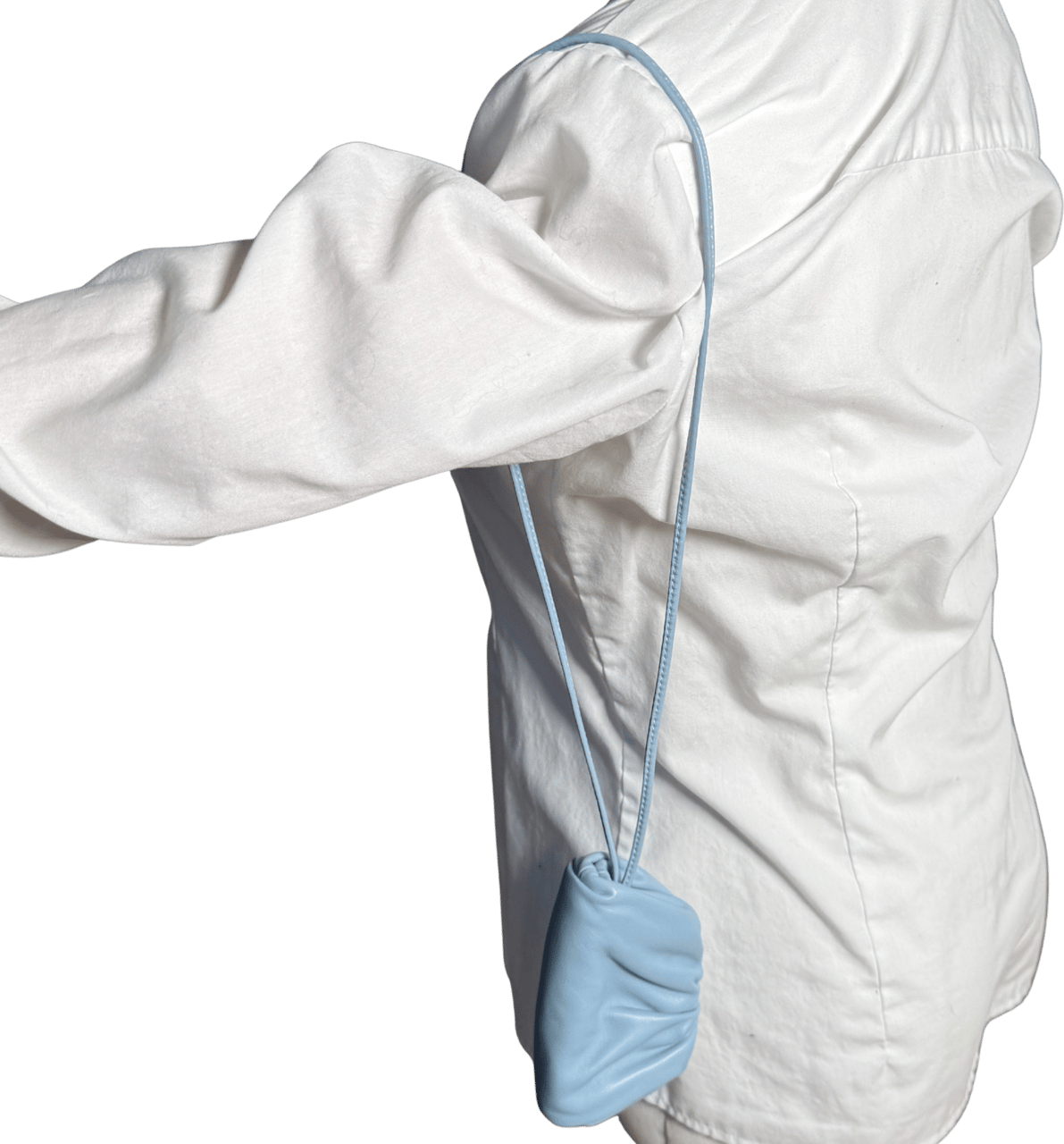 Bottega Veneta Bottega Veneta Micro Pouch Clutch Hellblau / neuwertig Blauw