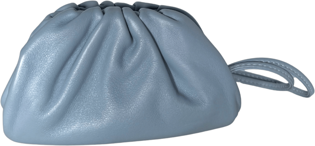 Bottega Veneta Bottega Veneta Micro Pouch Clutch Hellblau / neuwertig Blauw