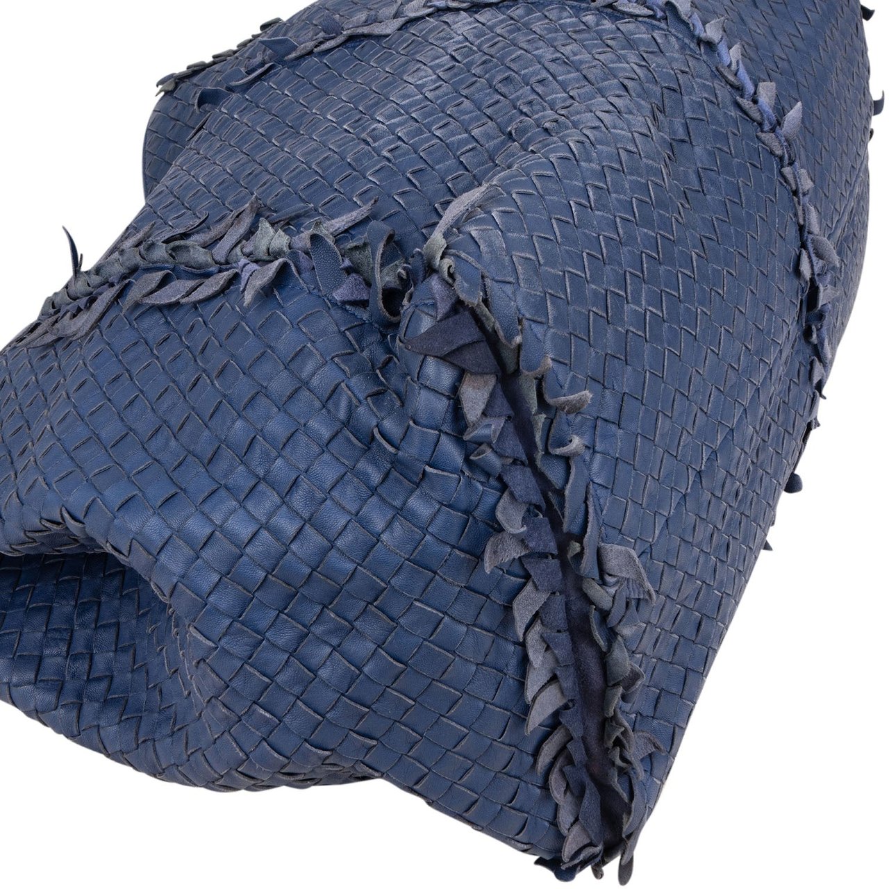 Bottega Veneta Bottega Veneta Intrecciato Nappa Fringes Handbag Blauw