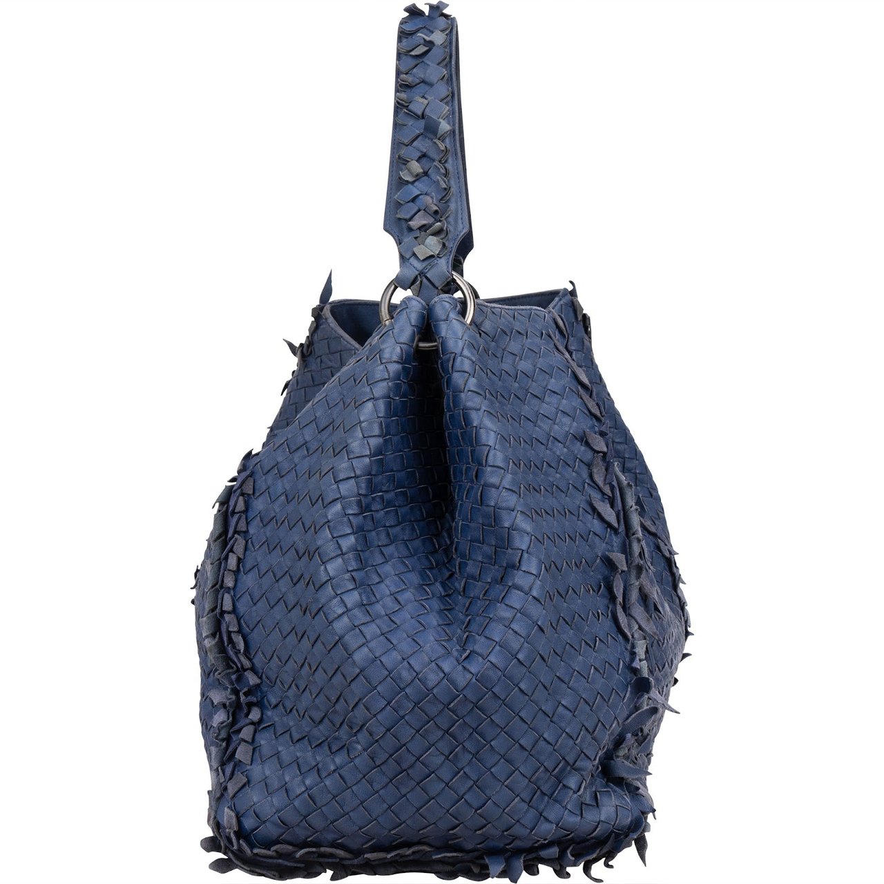 Bottega Veneta Bottega Veneta Intrecciato Nappa Fringes Handbag Blauw