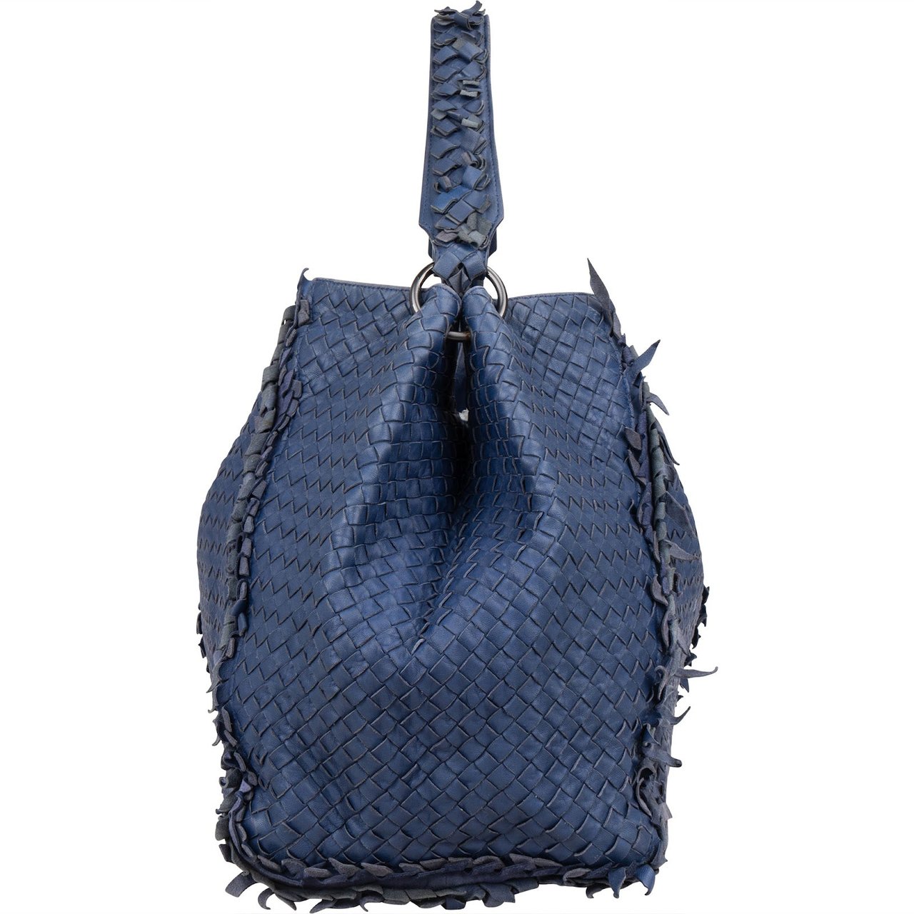 Bottega Veneta Bottega Veneta Intrecciato Nappa Fringes Handbag Blauw