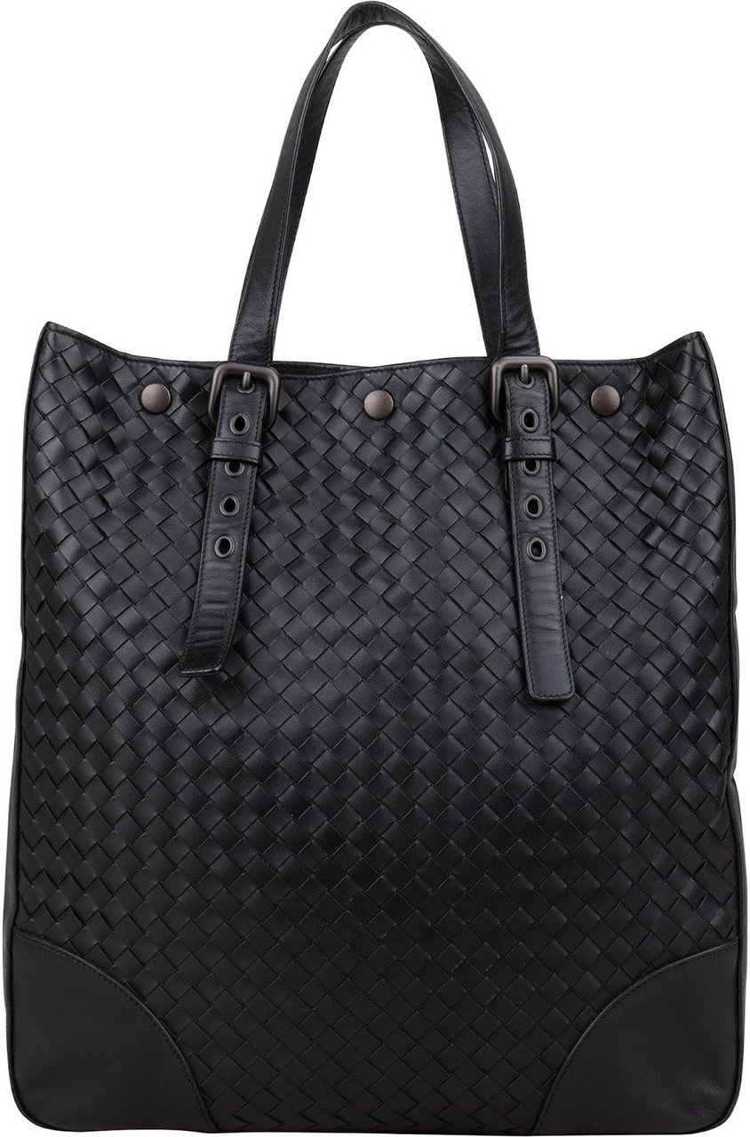Bottega Veneta Bottega Veneta Intrecciato Nappa Leather Acqua Tote Shoulder Bag Zwart