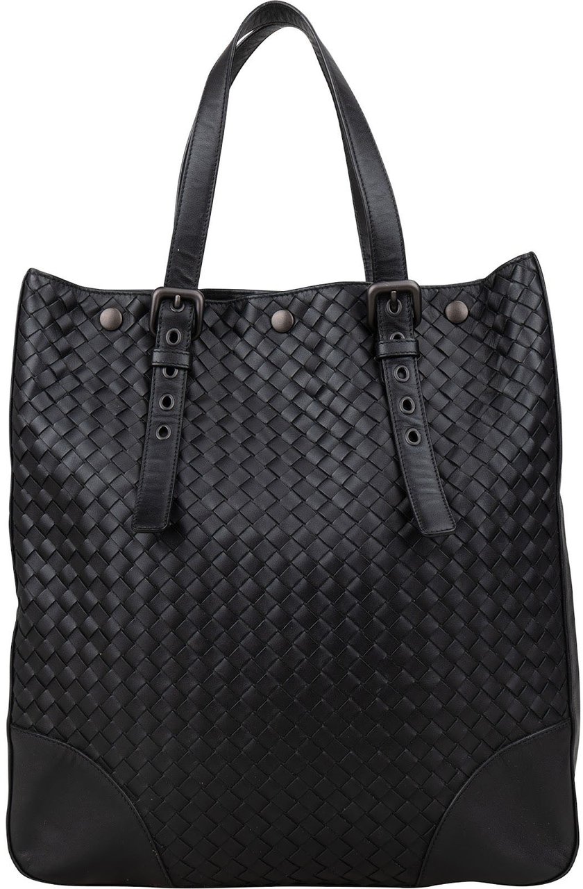 Bottega Veneta Bottega Veneta Intrecciato Nappa Leather Acqua Tote Shoulder Bag Zwart