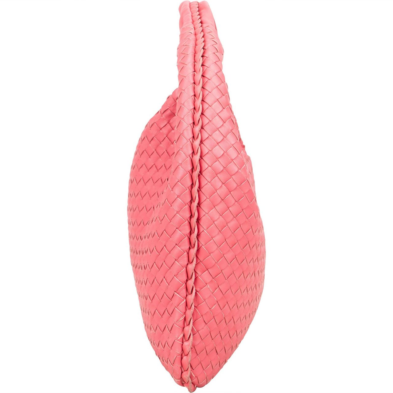 Bottega Veneta Intrecciato Leather Belly Shoulder Bag Roze