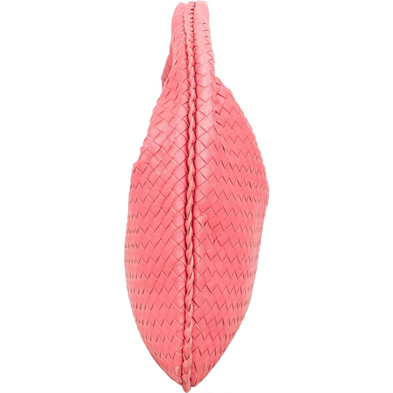 Bottega Veneta Intrecciato Leather Belly Shoulder Bag Roze