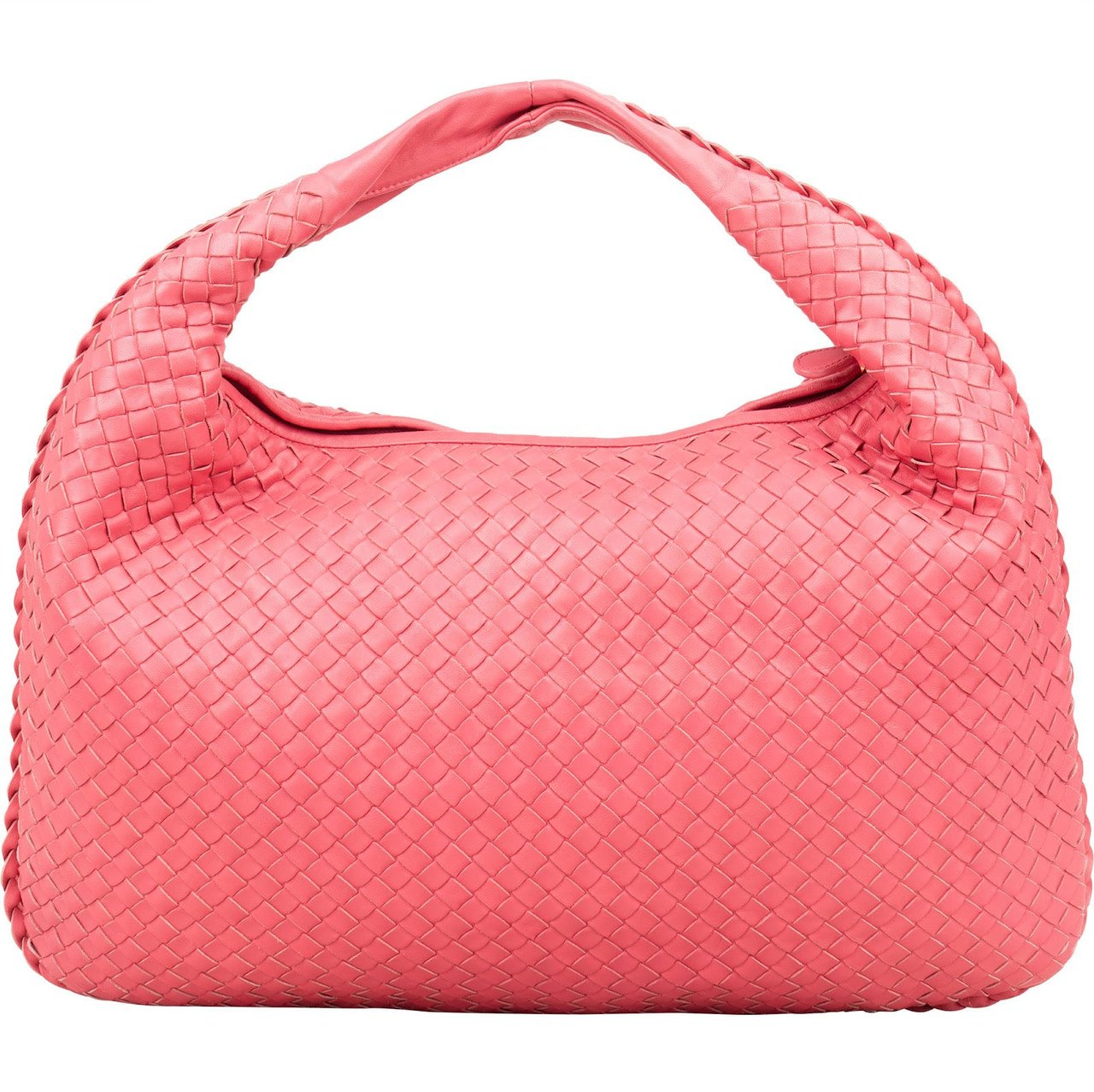 Bottega Veneta Intrecciato Leather Belly Shoulder Bag Roze