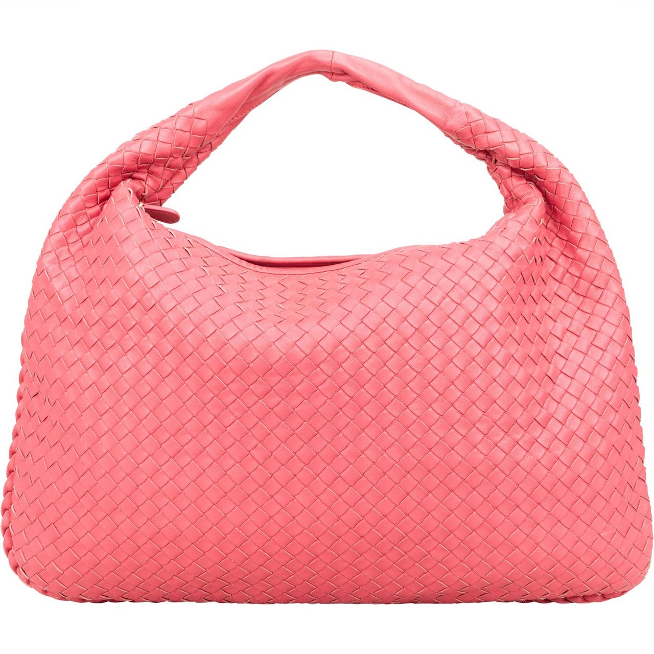 Bottega Veneta Intrecciato Leather Belly Shoulder Bag Roze