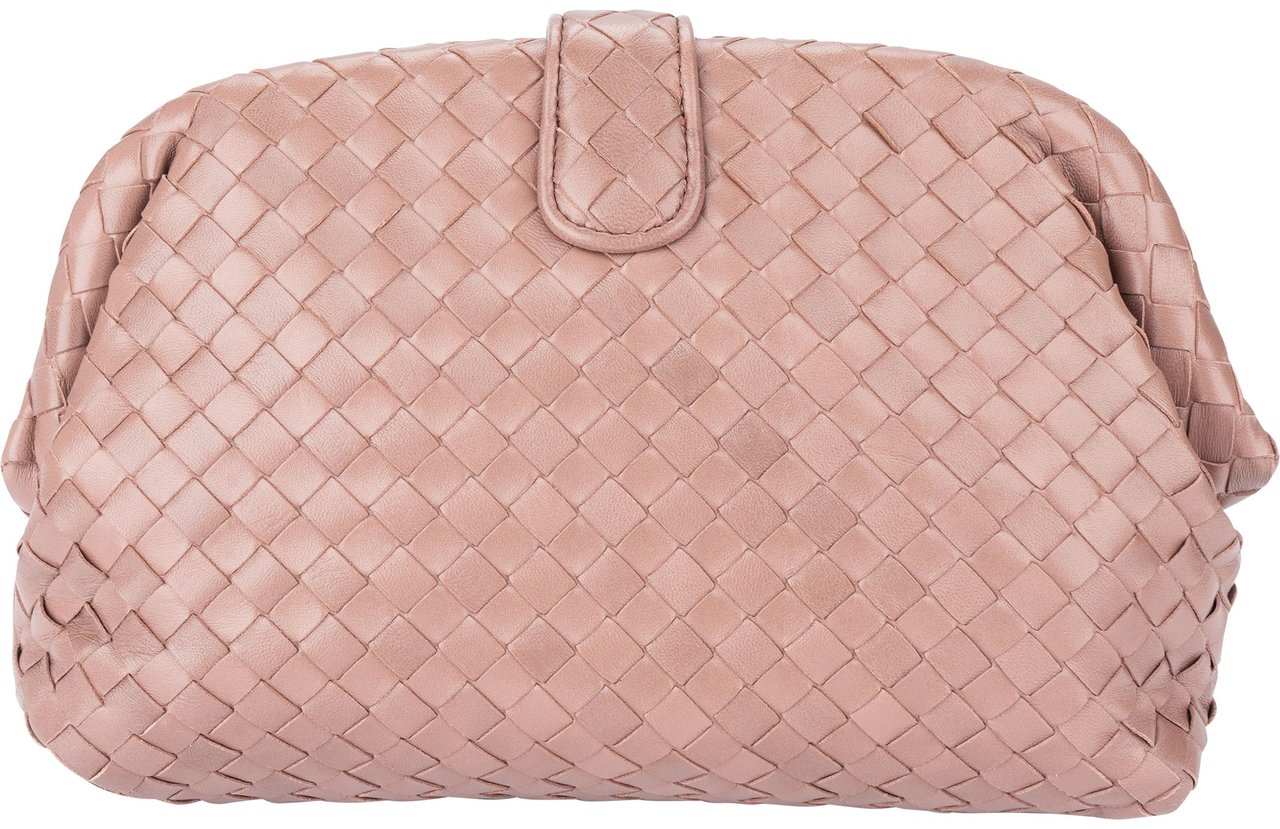 Bottega Veneta Bottega Veneta Rose Intrecciato Leather The Lauren Clutch Divers