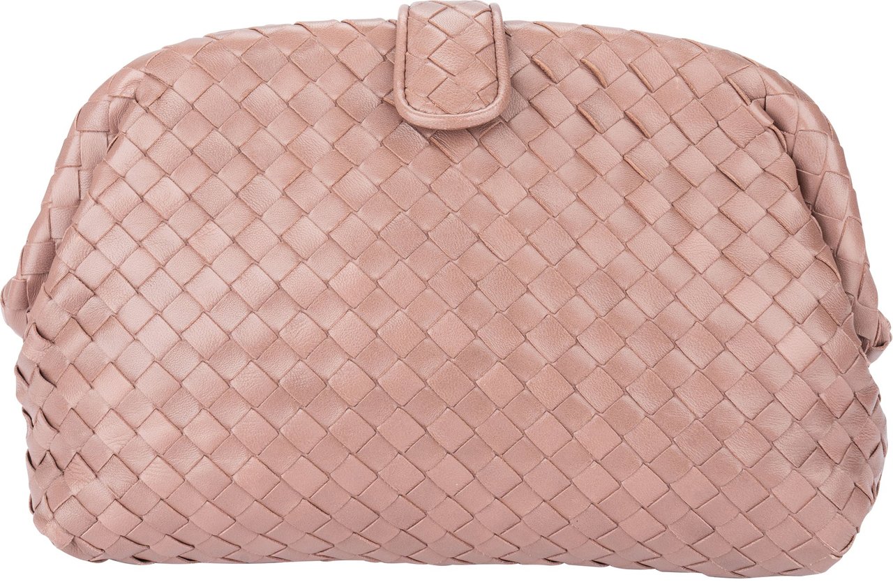 Bottega Veneta Bottega Veneta Rose Intrecciato Leather The Lauren Clutch Divers