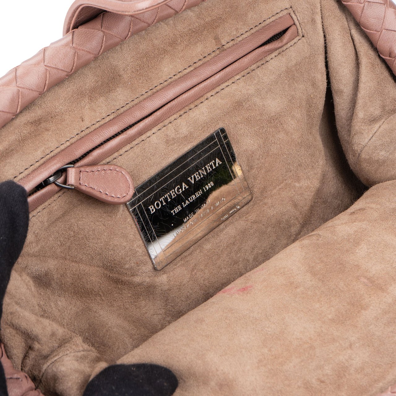Bottega Veneta Bottega Veneta Rose Intrecciato Leather The Lauren Clutch Divers