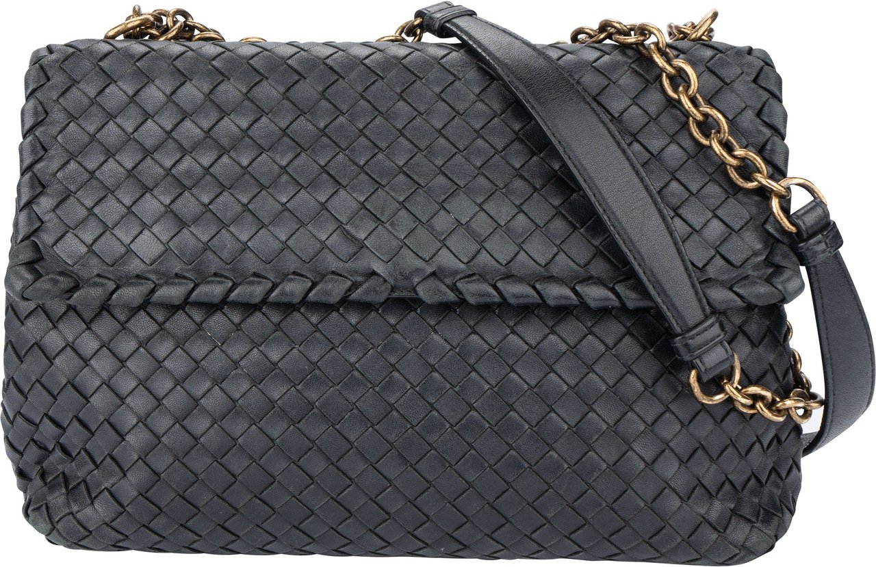 Bottega Veneta Bottega Veneta Intrecciato Leather Olympia Crossbody Bag Divers