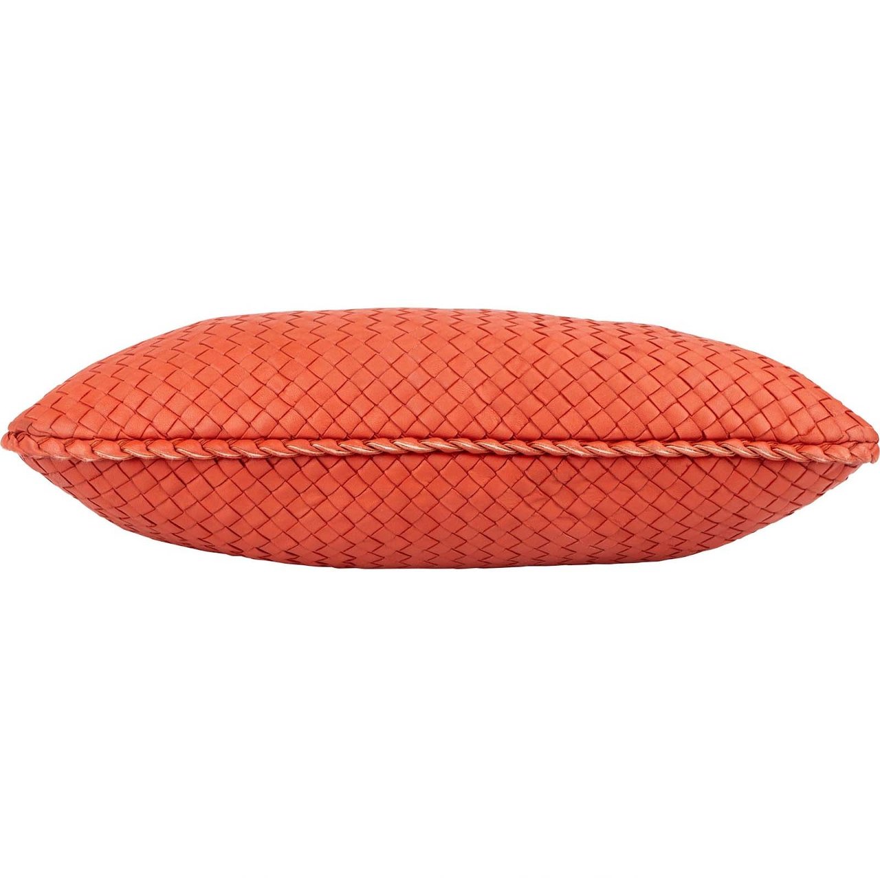 Bottega Veneta Bottega Red Intrecciato Leather Veneta Belly Hobo Handbag Oranje
