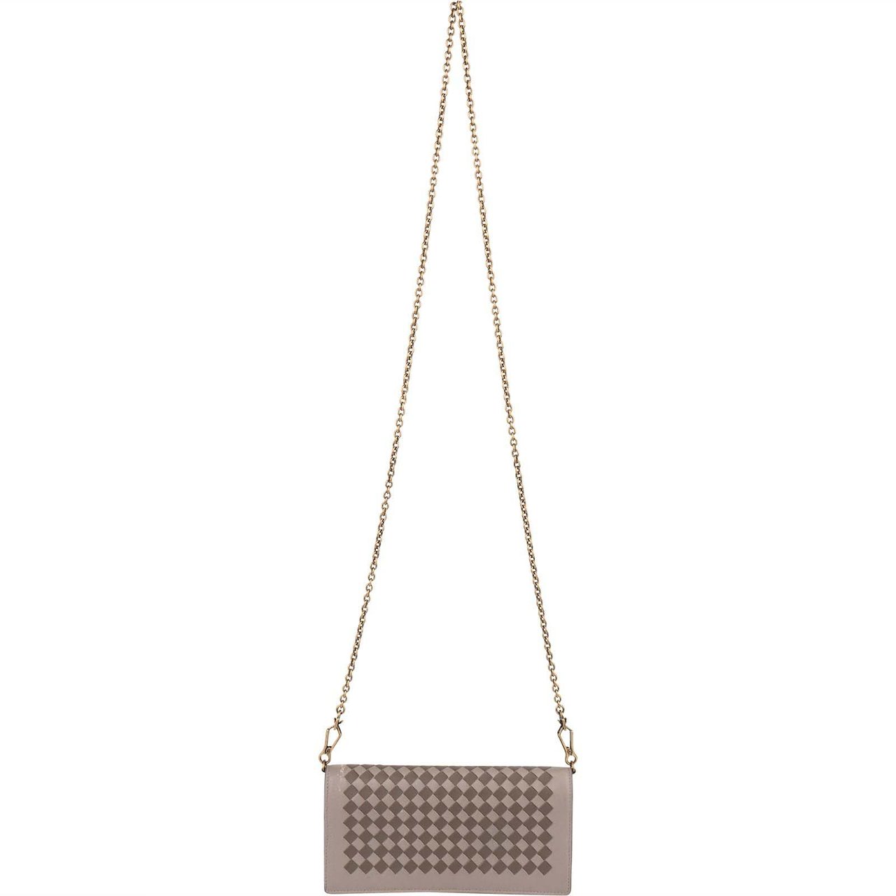 Bottega Veneta Intrecciato Leather Wallet On Chain Crossbody Bag Taupe