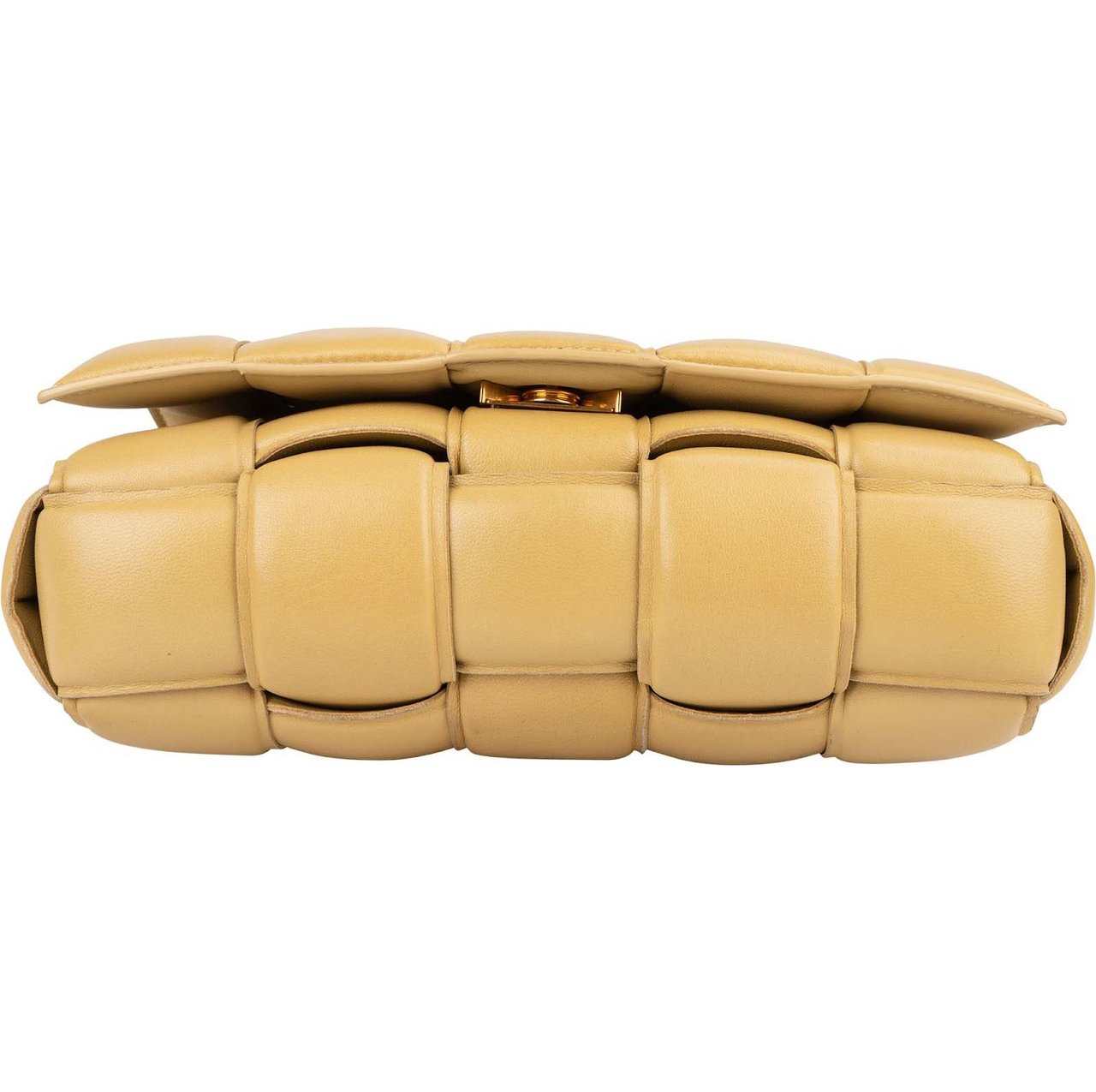 Bottega Veneta Leather Padded Cassette Crossbody Bag Geel
