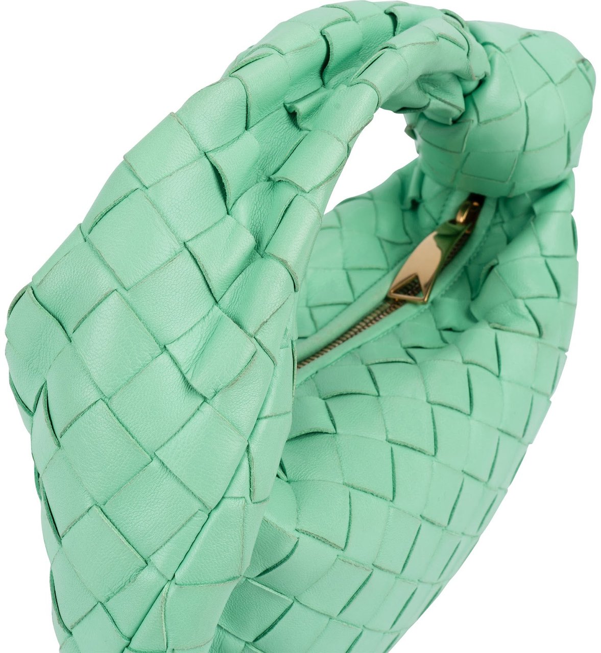 Bottega Veneta Intrecciato Leather Mini Jodie Handbag Lime